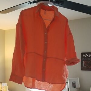 Lou & Grey Orange Blouse